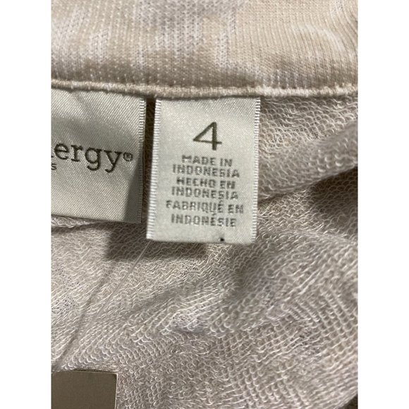 Zynergy By Chicos 4 Top 1X Valli Tunic Shirt Zip Detail High Neck Long Ashwood - Picture 6 of 10